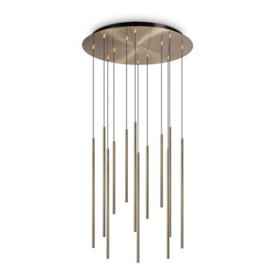 Ideal Lux FILO Plafonnier suspendu à 12 ampoules LED en laiton 2700 K