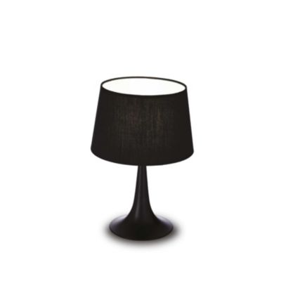 Ideal Lux London - Petite lampe de table à 1 lumière noire, E27