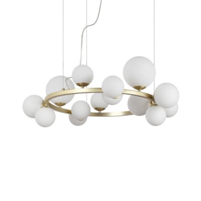 Ideal Lux PERLAGE Plafonnier rond à 14 lumières en laiton