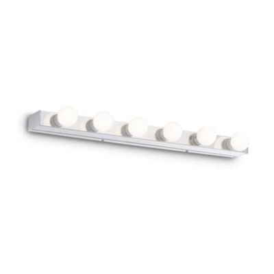 Ideal Lux Prive' - Applique murale intérieure à 6 ampoules au-dessus de miroir, chrome, E14