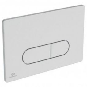 Ideal Standard Plaque de commande carrée  Oleas , double flux, mécanique Blanche