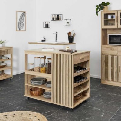 Ilot de cuisine en bois Klaus -  Type: Buffet de cuisine