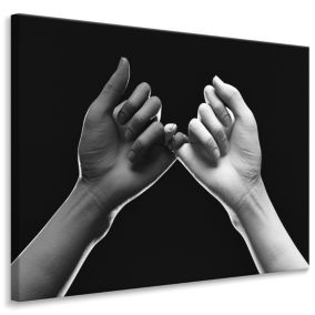 Image Canvas MAINS Abstraction 40cm x 30cm  - Parfait pour décorer votre salon, chambre ou bureau avec un design unique et élégant