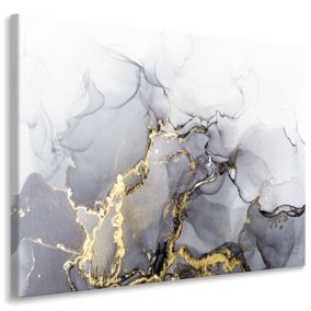 Image Canvas MARBRE Abstraction Moderne 120cm x 80cm  - Parfait pour décorer votre salon, chambre ou bureau avec un design unique
