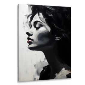 Image Canvas PORTRAIT Visage Peinture 40cm x 60cm  - Parfait pour décorer votre salon, chambre ou bureau avec un design unique et