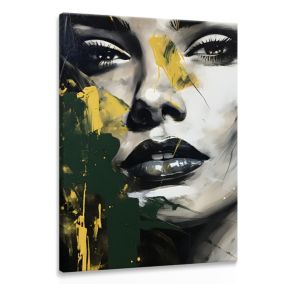 Image Canvas VISAGE De Femme Abstraction 80cm x 120cm  - Parfait pour décorer votre salon, chambre ou bureau avec un design unique