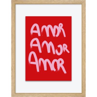 Image encadrée Amor Amor Amor l.30 x H.40 cm