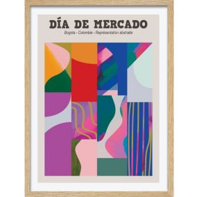 Image encadrée Bogotá mercado l.40 x H.50 cm