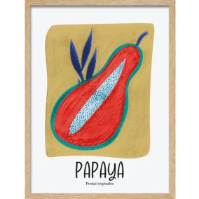 Image encadrée Bogotá papaya l.30 x H.40 cm