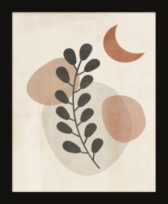 Image encadrée branche lune beige et noir l.24 x H.30 cm Dada Art