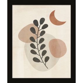 Image encadrée branche lune beige et noir l.24 x H.30 cm Dada Art