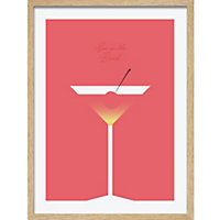 Image encadrée cocktail rouge l.33 x L.43 cm