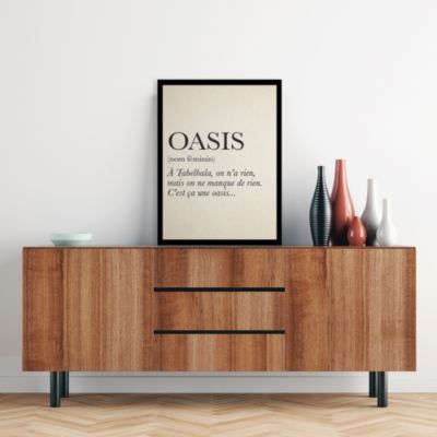 Image encadrée couleur oasis Dada Art orientation portrait l.33 x H.43 x ép.3 cm