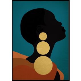 Image encadrée femme graphique Dada Art l.52 x h.72 cm