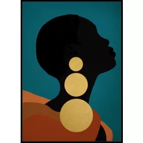 Image encadrée femme graphique Dada Art l.52 x h.72 cm