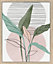 Image encadrée feuilles graphique Dada Art vert et rose L.53 x l.43 cm