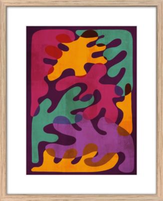 Image encadrée feuilles multicolores multicolore Dada Art l.33 x H.53 cm