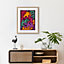 Image encadrée feuilles multicolores multicolore Dada Art l.33 x H.53 cm