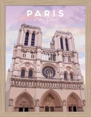 Image encadrée Notre Dame Dada Art cadre en bois 30x40 cm