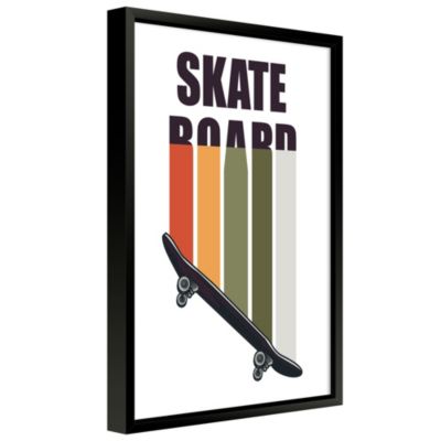 Image encadrée Skateboard l.30 x H.40 cm