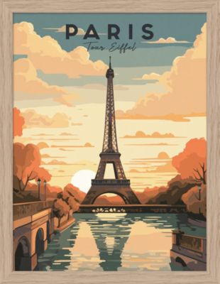 Poster Alcyon Cycles Eventtour Europe - Impression Encadrée 30x40 Cm - Wee Blue Coo