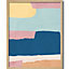 Image encadrée trio abstrait multicolore l.43 x L.53 cm