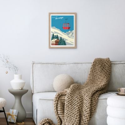 Image encadrée vacances de neige Dada Art cadre en bois 30x40 cm