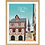 Image encadrée ville de Dijon multicolore l.43 x L.53 cm