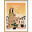 Image encadrée ville de Nîmes orange l.43 x L.53 cm