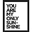 Image encadrée "You are my only sun-shine" 24 x 30 cm