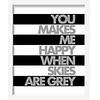 Image encadrée "You makes me happy" 24 x 30 cm