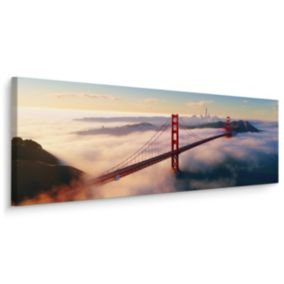 Image Panorama Pont Architecture 3D 145cm x 45cm  - Parfait pour décorer votre salon, chambre ou bureau avec un design unique et é