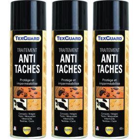 Imperméabilisant Tissu et Cuir Antitache TEXGUARD 3 Aérosols Velours Hydrofuge Incolore et Invisible Canapé Tapis Rideau Moquette