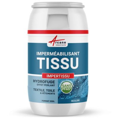 IMPERMEABILISANT ANTI-TACHES ET HYDROFUGE POUR TISSU - IMPERTISSU  - 200 L (jusqu'à 2000 m²) - ARCANE INDUSTRIES
