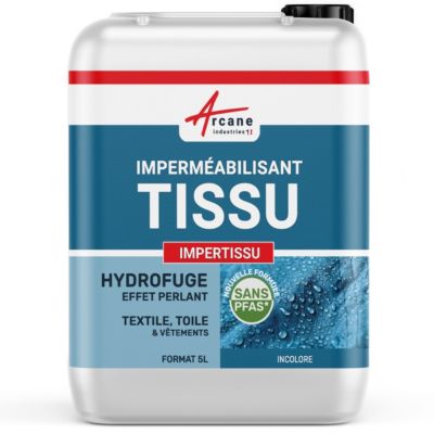 IMPERMEABILISANT ANTI-TACHES ET HYDROFUGE POUR TISSU - IMPERTISSU  - 5 L (jusqu'à 50 m²) - ARCANE INDUSTRIES