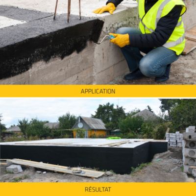 Imperméabilisation des murs entérrés en béton Sika 10 L