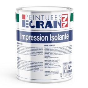 Impression isolante, bloque et isole les fonds tachés, colorés, foncés, peinture fixante et régulatrice d'absorption ECRAN 77-1 li