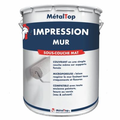 Impression Mur - Blanc - 1 L - Métaltop