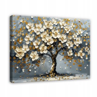 Impression sur toile abstrait arbre moderne 60x40 cm xxl tableau décoration deco murale intissée pour salon chambre cuisine