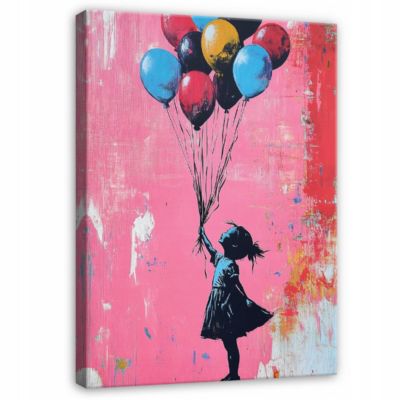 Impression sur Toile Abstrait Banksy Moderne 60x40 cm XXL Tableau Décoration Murale Tableau Déco pour salon chambre cuisine