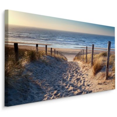 Impression Sur Toile Mer Plage Nature 3D 120cm x 80cm  - Parfait pour décorer votre salon, chambre ou bureau avec un design unique