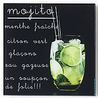 Impression sur verre Cocktail Mojito 30 x 30 cm