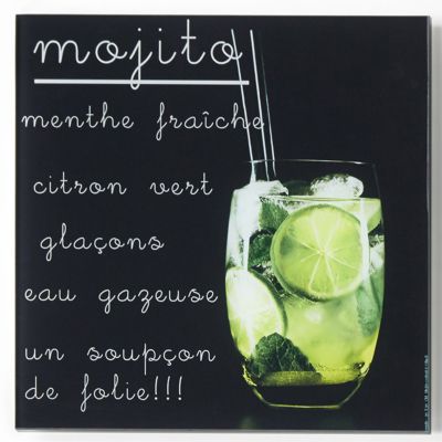 Tableau en verre - Mojito - Recette