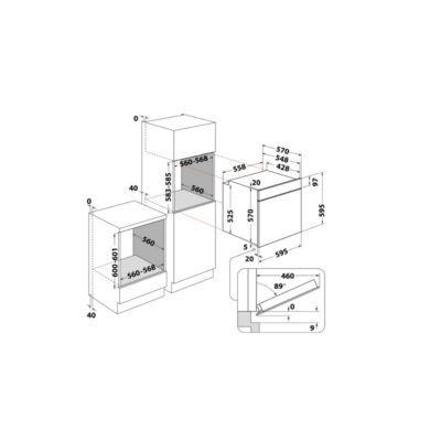 INDESIT Four pyrolyse multifonction 71 l inox - IO278PX