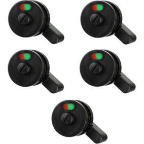 Indicateur de zonage Serrure de porte Indicateur de confidentialité Serrure de porte de toilette, paquet de 5
