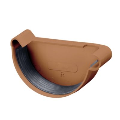 INEFA Embout de gouttière plastique 125mm droite marron