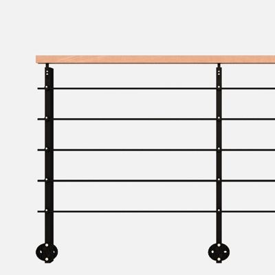 INITIO - Kit garde-corps 2m prêt à poser en aluminium