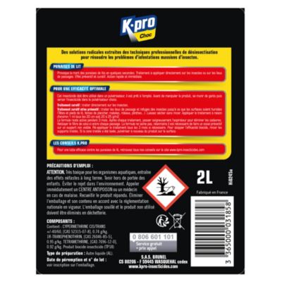 Insecticide anti punaises de lit 2L Kapo Choc