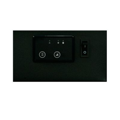 Insert à bois effet flamme GoodHome 1800W noir