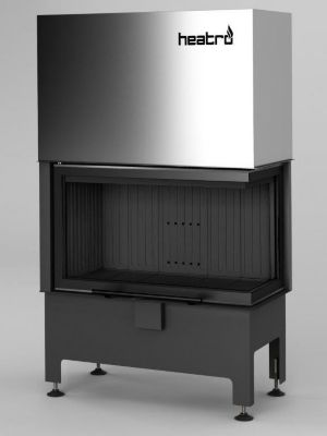 Insert à bois d'angle Heatro 69L/PH noir- 85cm